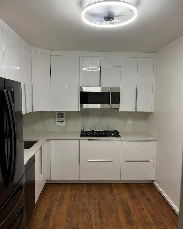 Renovated kitchen with quartz countertops in Northampton